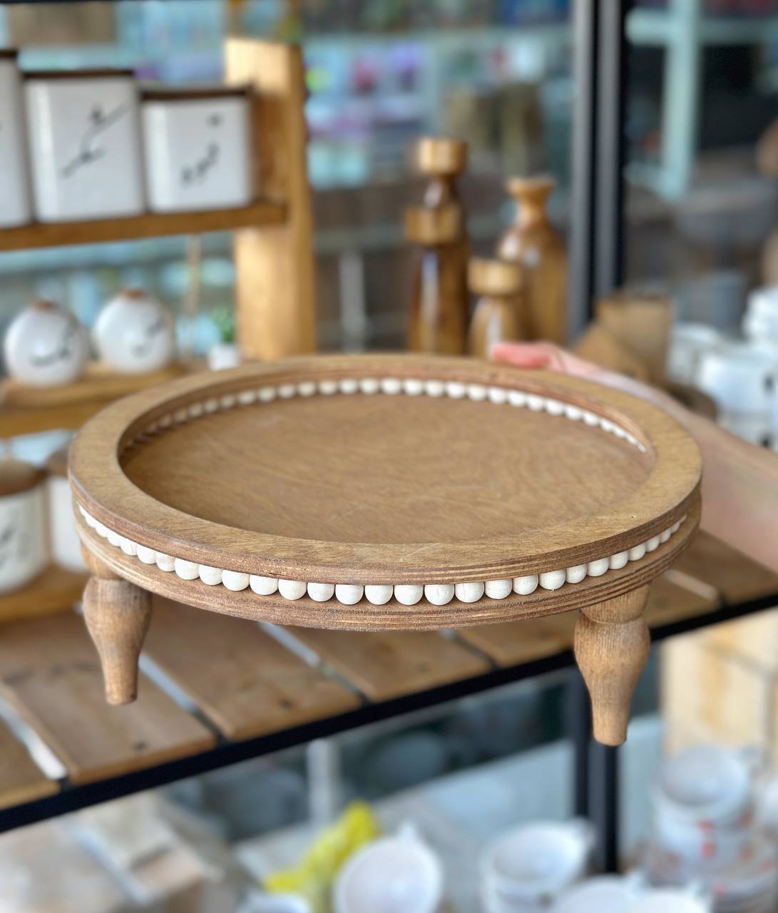 سینی گرد مهره دار مدل پایه خراط