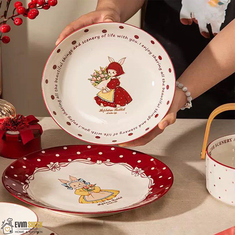 بشقاب فانتزی مدل شنل قرمزی