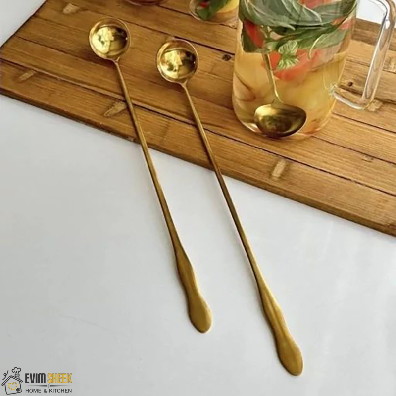 قاشق بلند پارچ طلایی