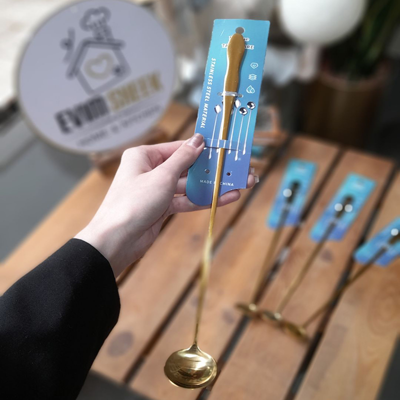 قاشق بلند پارچ طلایی