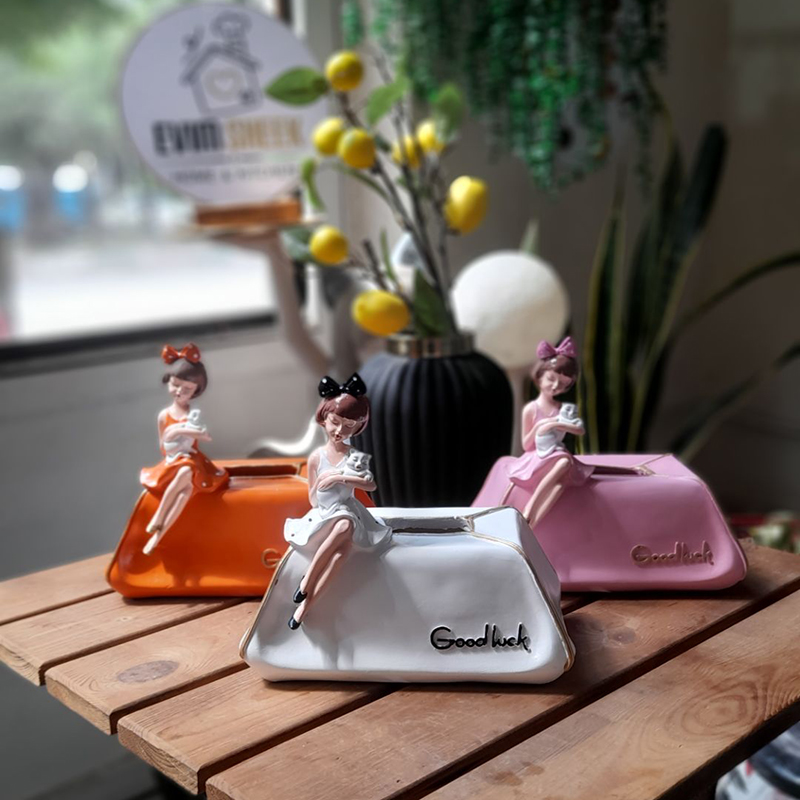 باکس دستمال کاغذی مدل دختر