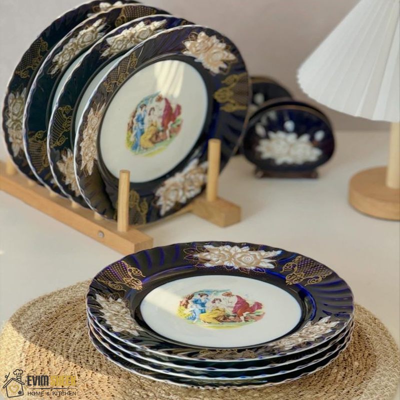 پیش دستی گل سرمه ای