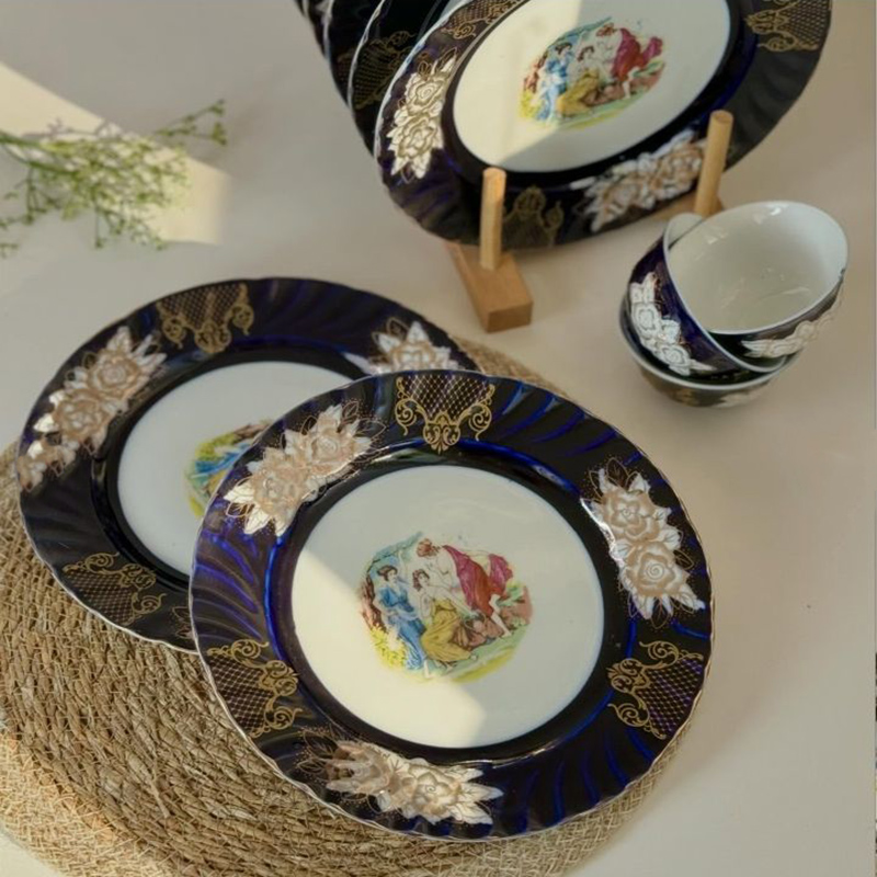 پیش دستی گل سرمه ای