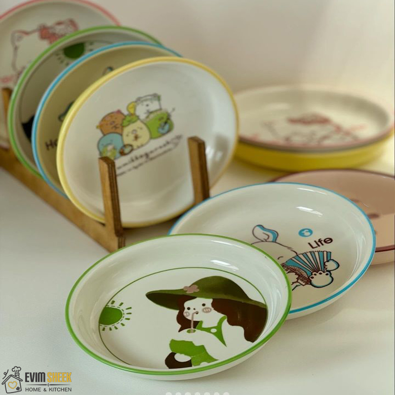 بشقاب پرسلین مدل فانتزی