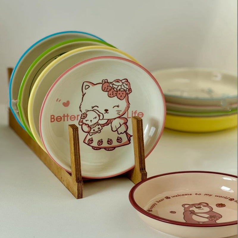 بشقاب پرسلین مدل فانتزی