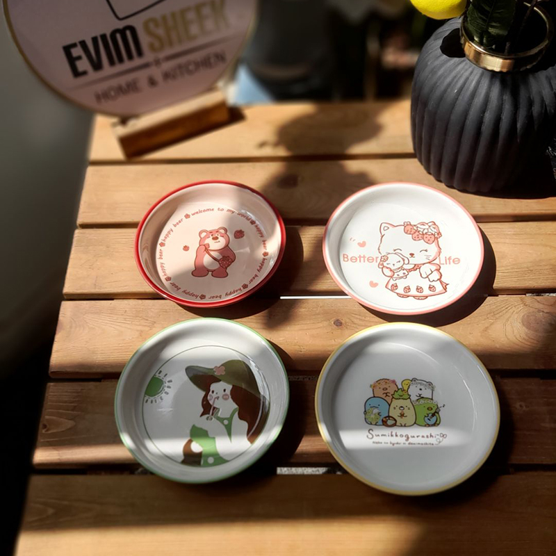 بشقاب پرسلین مدل فانتزی