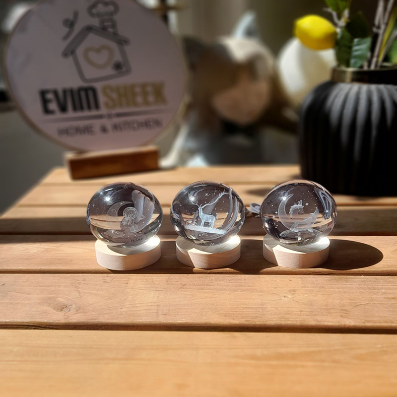 گوی زیره چوبی مدل چراغ دار