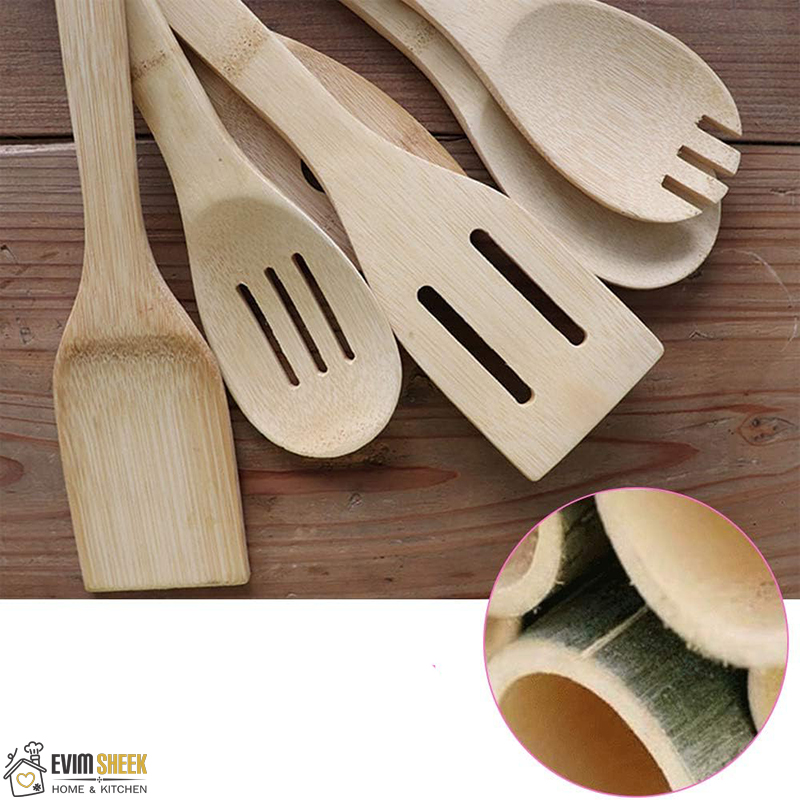 ست 4 عددی کفگیر بامبو