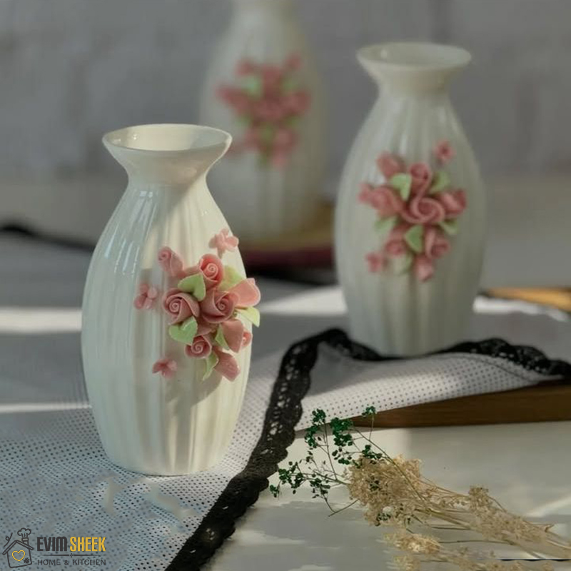 گلدان طرح گل برجسته