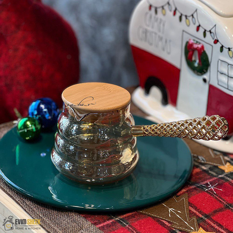 شیرجوش پیرکس با درب بامبو