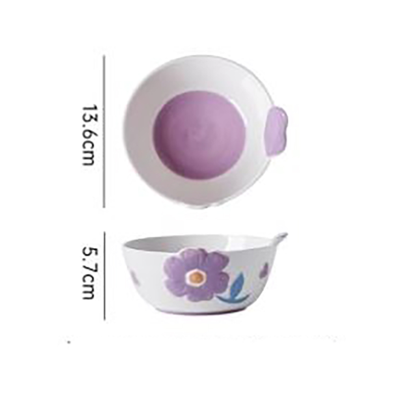 کاسه فانتزی گل بنفش