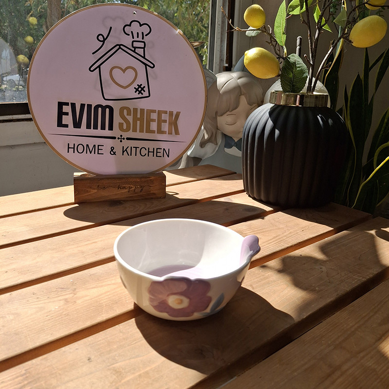 کاسه فانتزی گل بنفش