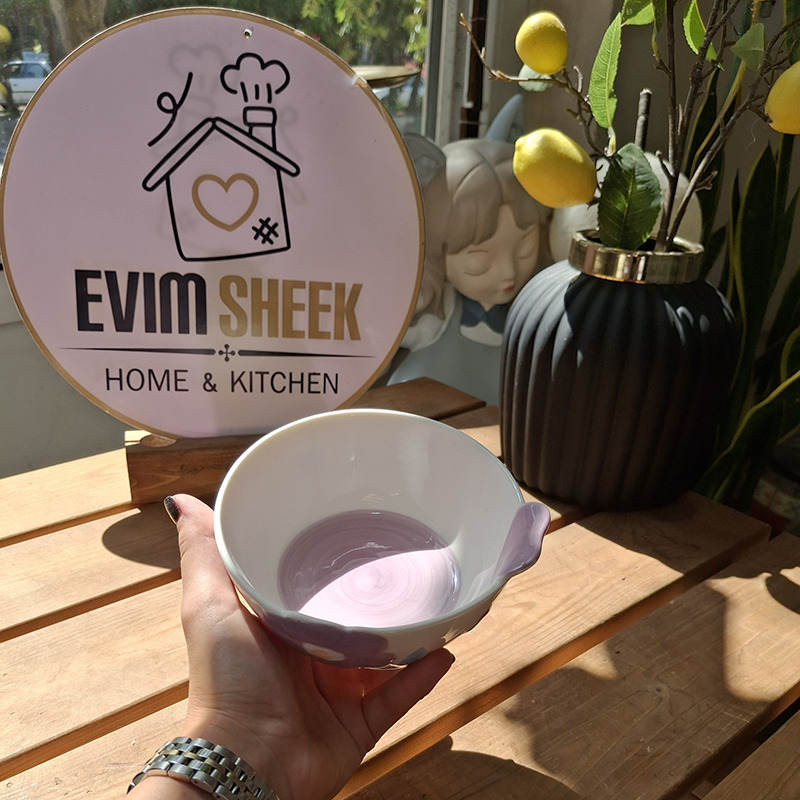 کاسه فانتزی گل بنفش