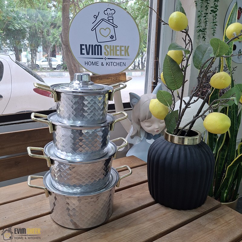 قابلمه آلومینیومی چکشی 8 پارچه