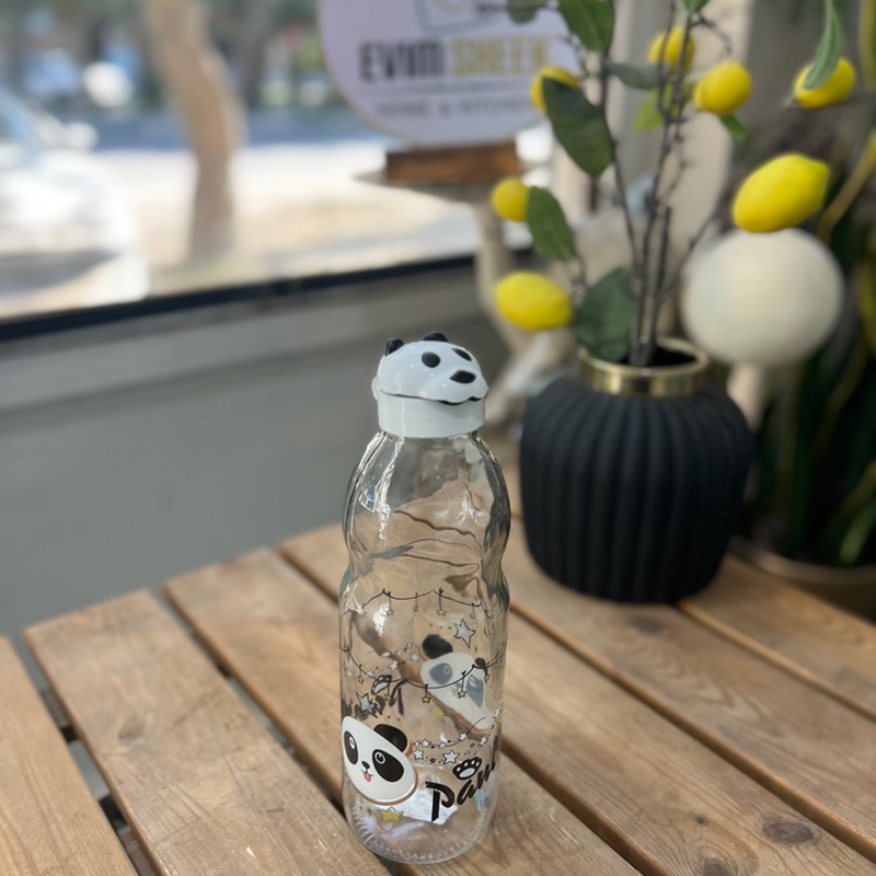 بطری شیر شیشه‌ای طرح پاندا
