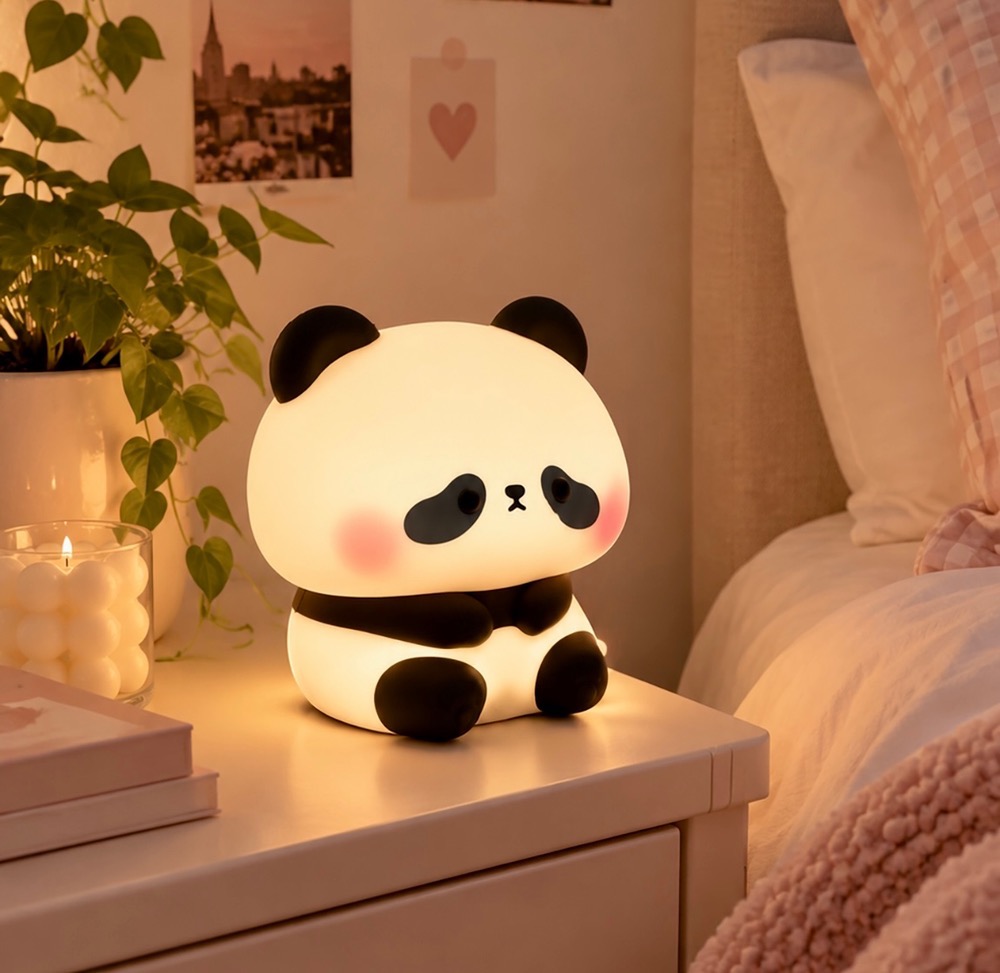 چراغ خواب ضربه‌ای سیلیکونی پاندا