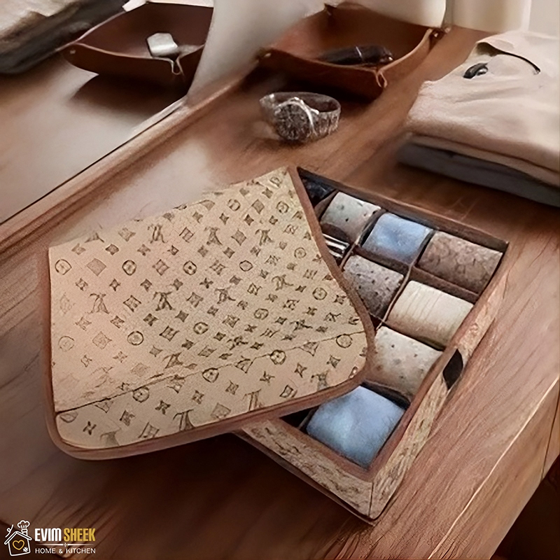 نظم دهنده لباس درب دار 16 خانه مدل لویی ویتون LV