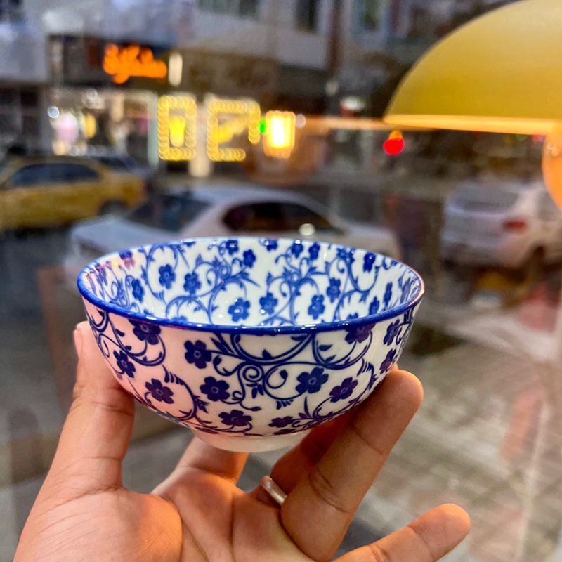 پیاله ماست گل آبی