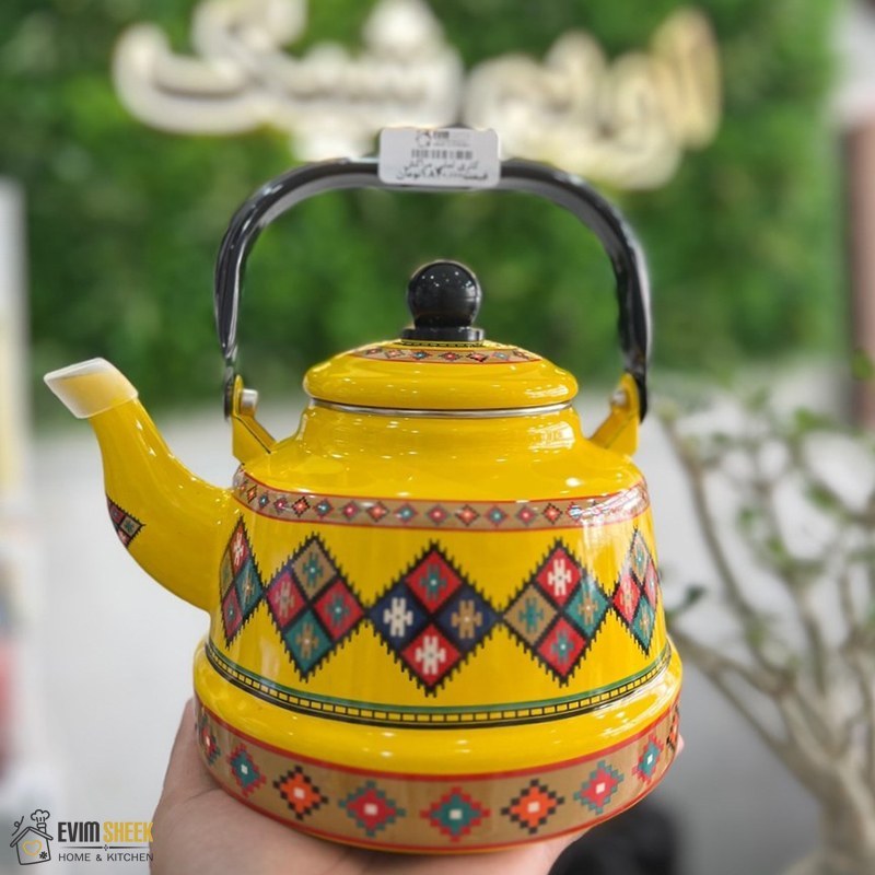 کتری لعابی طرح سنتی با ظرفیت ۱.۷ لیتر
